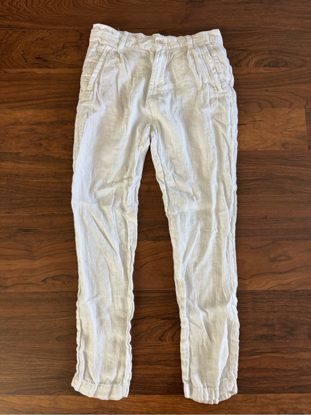 Zara Men’s White Linen Pants